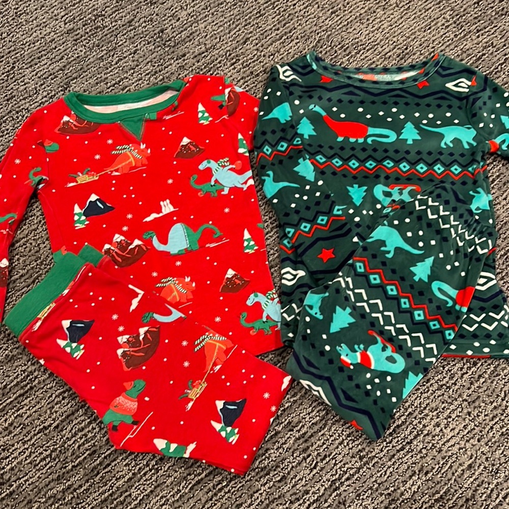 Christmas Dinosaur Jammies - Pair